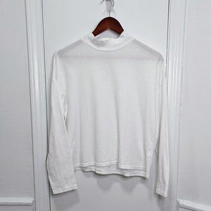 Everlane The Square Mockneck Tee | White | M